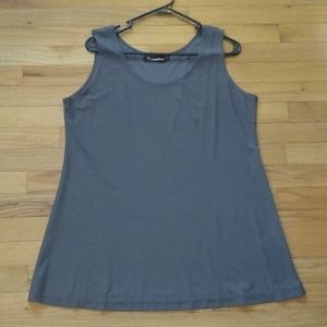 3 Creation tank tunics, sleeveless teal, gray, and lavender